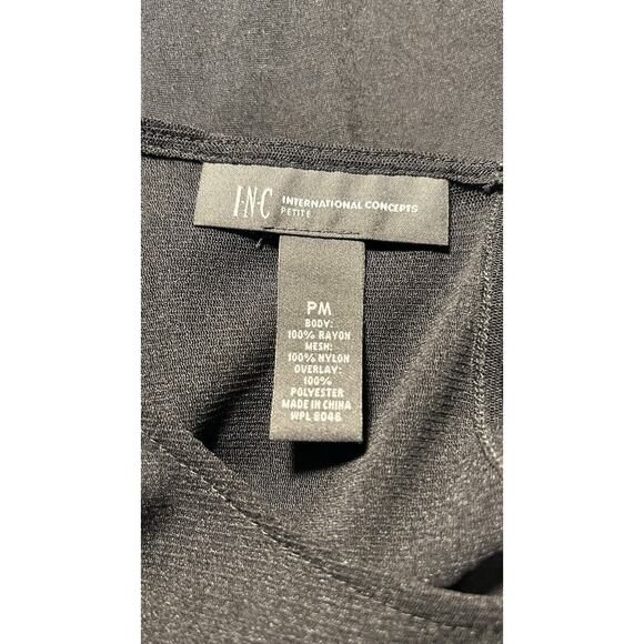 INC Petite Medium Top Layered Embroider Cap Sleeve Artsy Cottage Boho Business - Picture 7 of 8